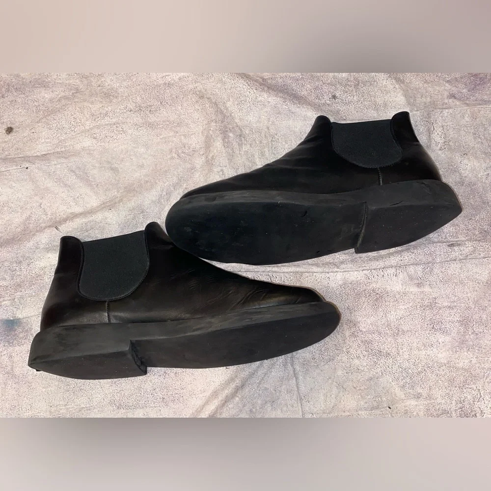 Marsell Gomme Gommello Black Leather Chelsea Ankle Boots Chunky Oversized 10 43 - Picture 3 of 10